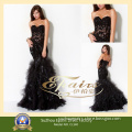 Sexy Black Lace Beaded Applique Sweetheart Mermaid Evening Dresses (CL140)